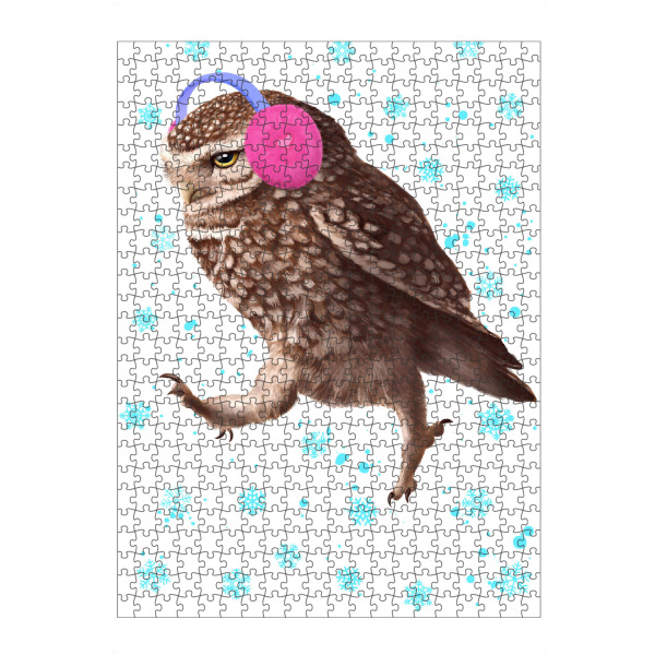 Puzzle Ravensburger "Winter owl 2" artboxONE - Natur,Tiere,Schwarzweiß,Weihnachten