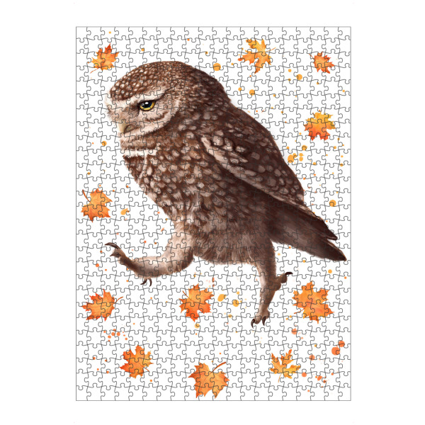 artboxONE Puzzle "Autumn owl" artboxONE - Natur,Tiere,Schwarzweiß