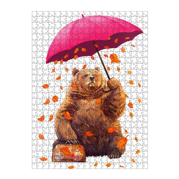 artboxONE Puzzle "Autumn bear" artboxONE - Natur,Tiere,Schwarzweiß