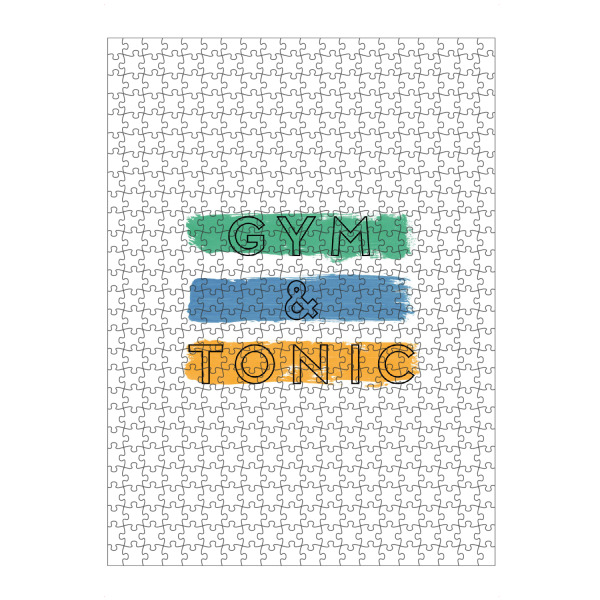 Puzzle Ravensburger "Gym & Tonic" artboxONE - Typografie,Essen & Trinken,Sport / Motivation,Essen & Trinken / Alkohol
