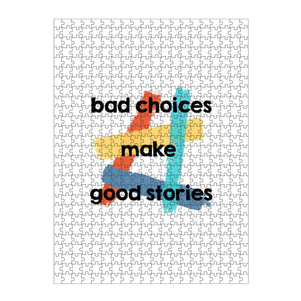 Puzzle Ravensburger "Bad Choices" artboxONE - Typografie,Sport / Motivation