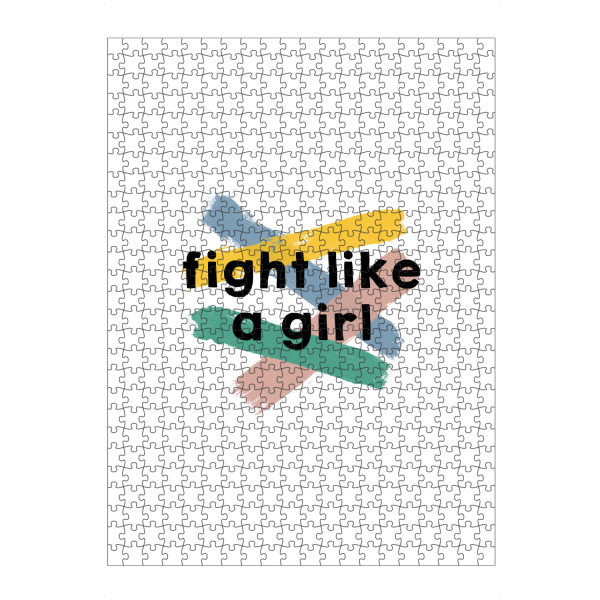 artboxONE Puzzle "Fight Like A Girl" artboxONE - Typografie,Fashion