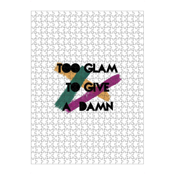 artboxONE Puzzle "Too Glam to Give A Damn" artboxONE - Typografie,Fashion