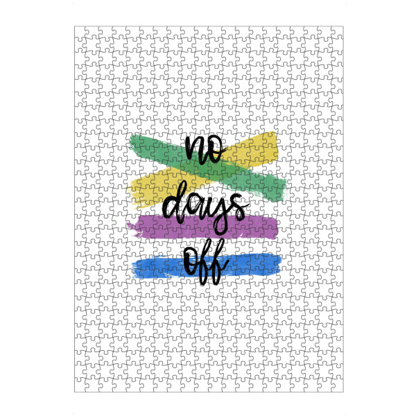 Puzzle Ravensburger "No Days Off" artboxONE - Typografie,Sport / Motivation
