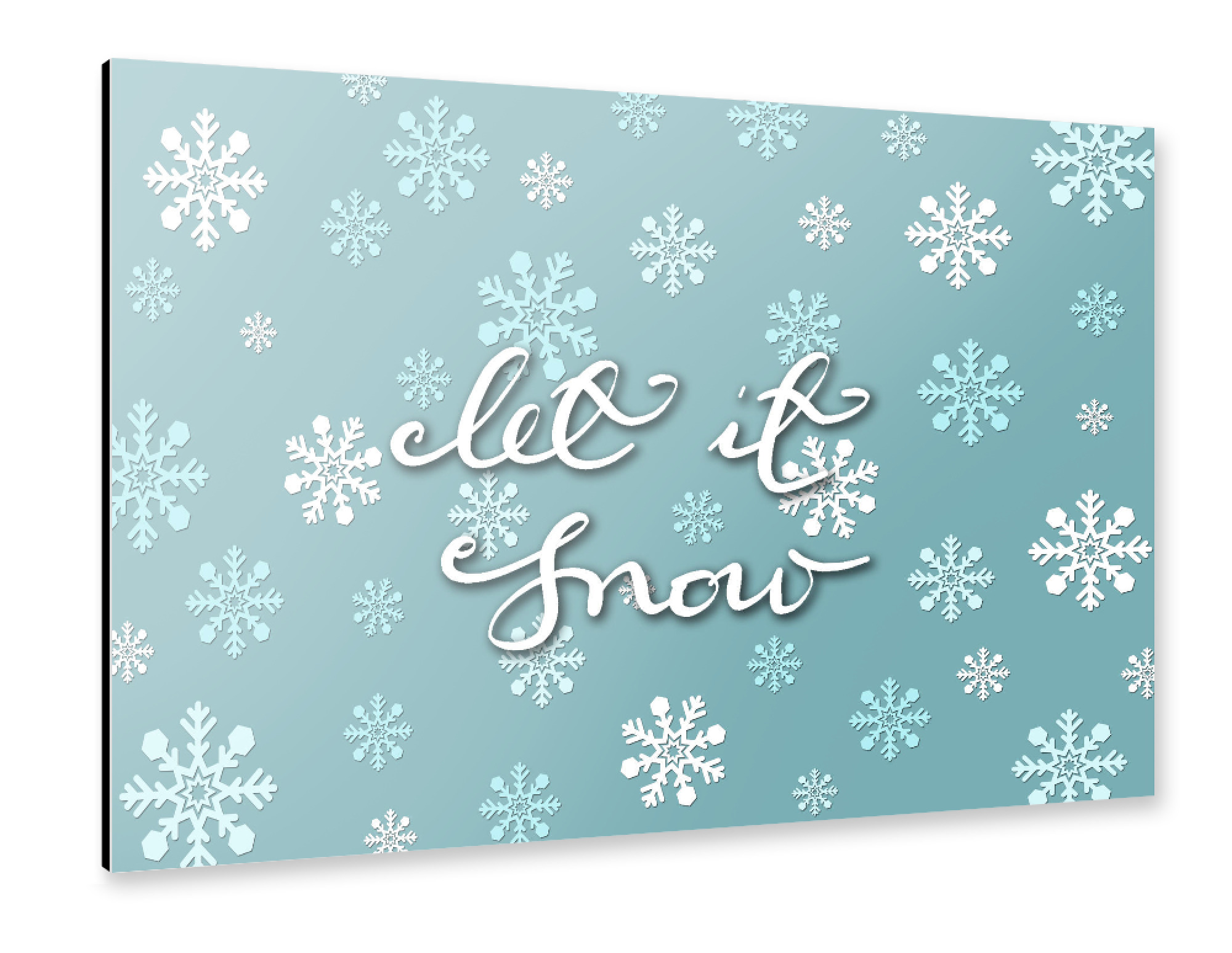 Alu-Dibond "Let it snow 7" 75x50 cm artboxONE