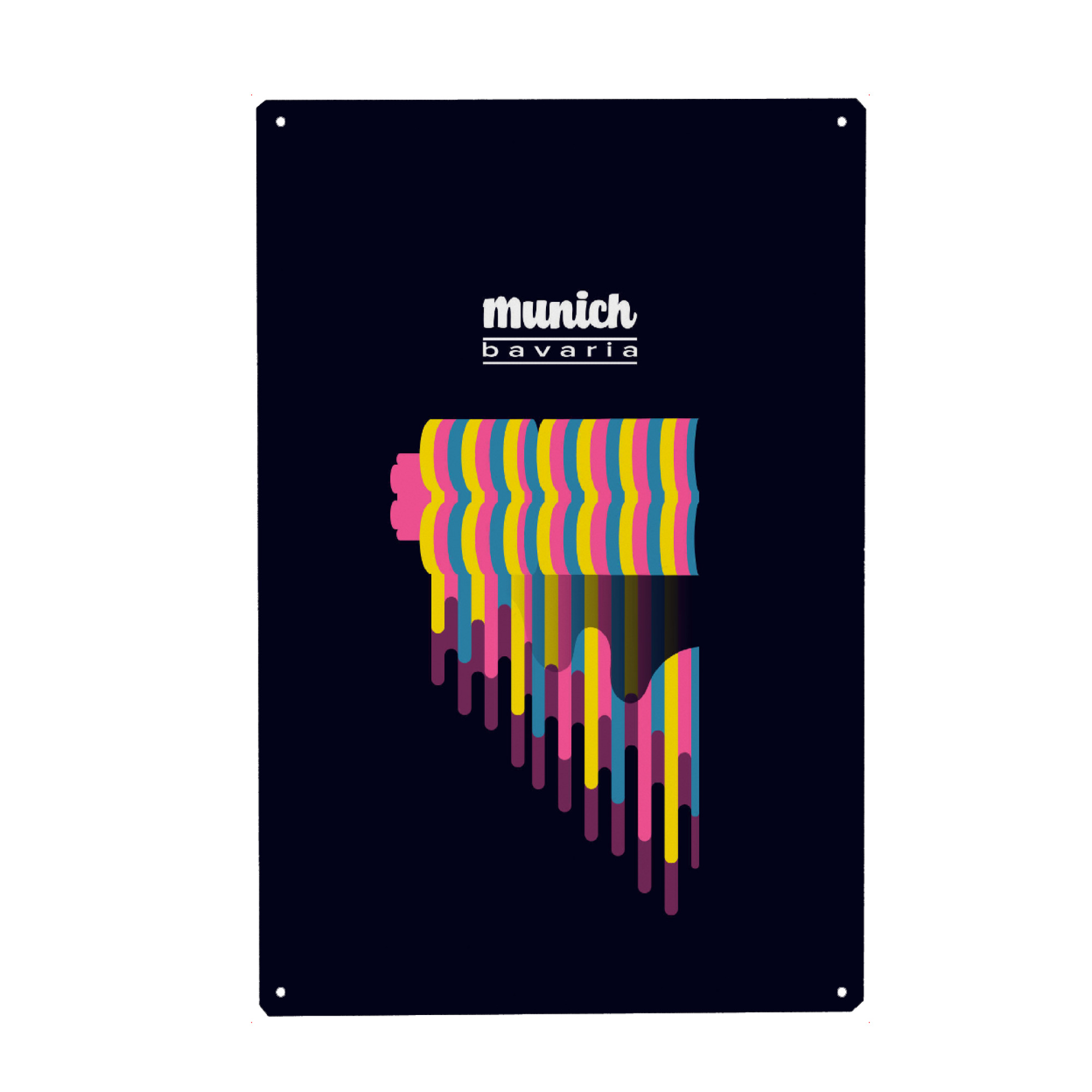 Metall Poster "Munich - Bavaria" artboxONE - Städte,Städte / München,Reise,Architektur