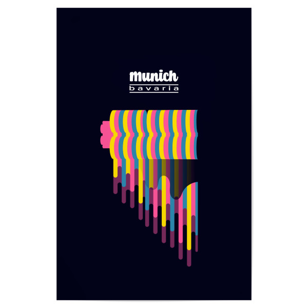 Poster "Munich - Bavaria" artboxONE - Städte,Städte / München,Reise,Architektur
