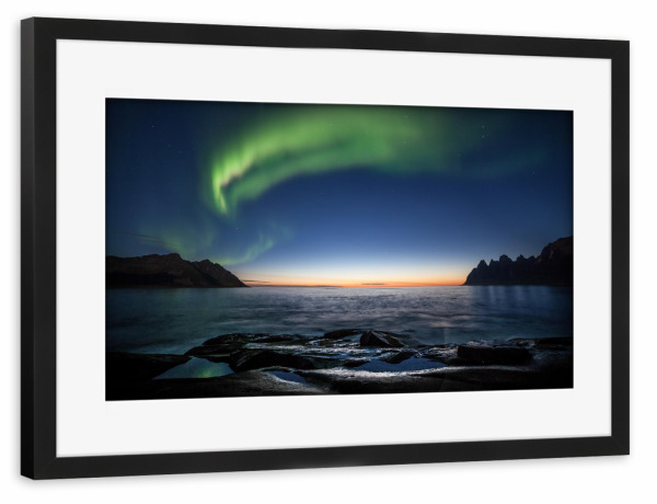 Poster mit Rahmen schwarz "Polarlicht III" artboxONE - Natur,Reise,Reise / Strand und Meer,Reise / Länder