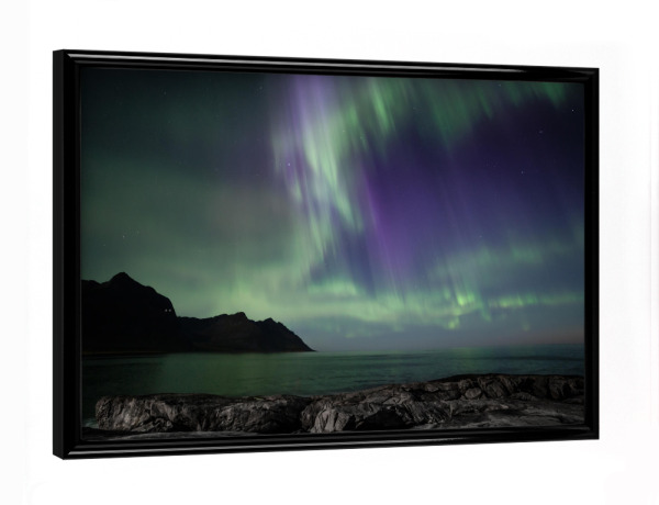 Poster mit schwarzem Rahmen "Polarlicht I" artboxONE - Natur,Reise,Reise / Strand und Meer,Reise / Länder,Galaxy
