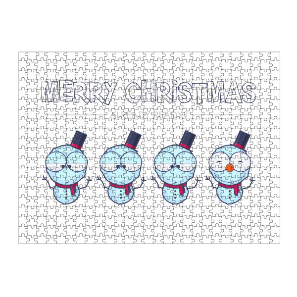 Puzzle Ravensburger "Snowmans Ready for Christmas" artboxONE - Für Kinder,Comic,Weihnachten