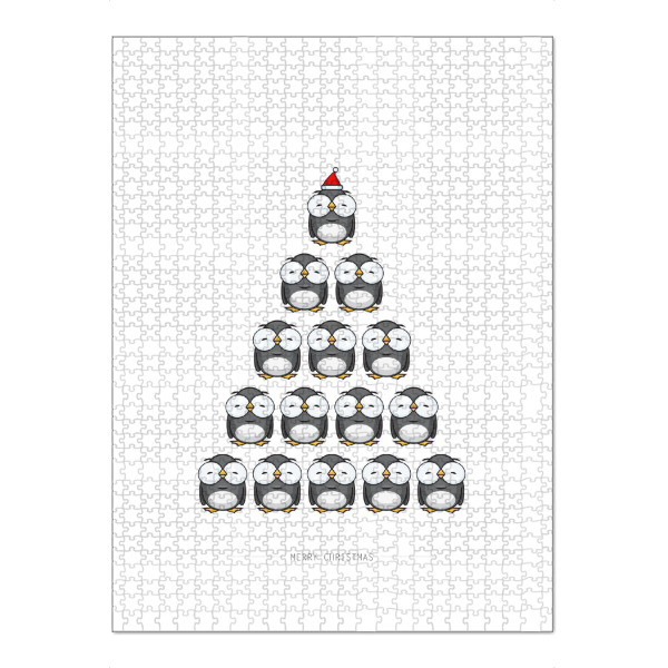 Puzzle Ravensburger "Penguins Xmas" artboxONE - Für Kinder,Tiere,Comic,Schwarzweiß,Weihnachten