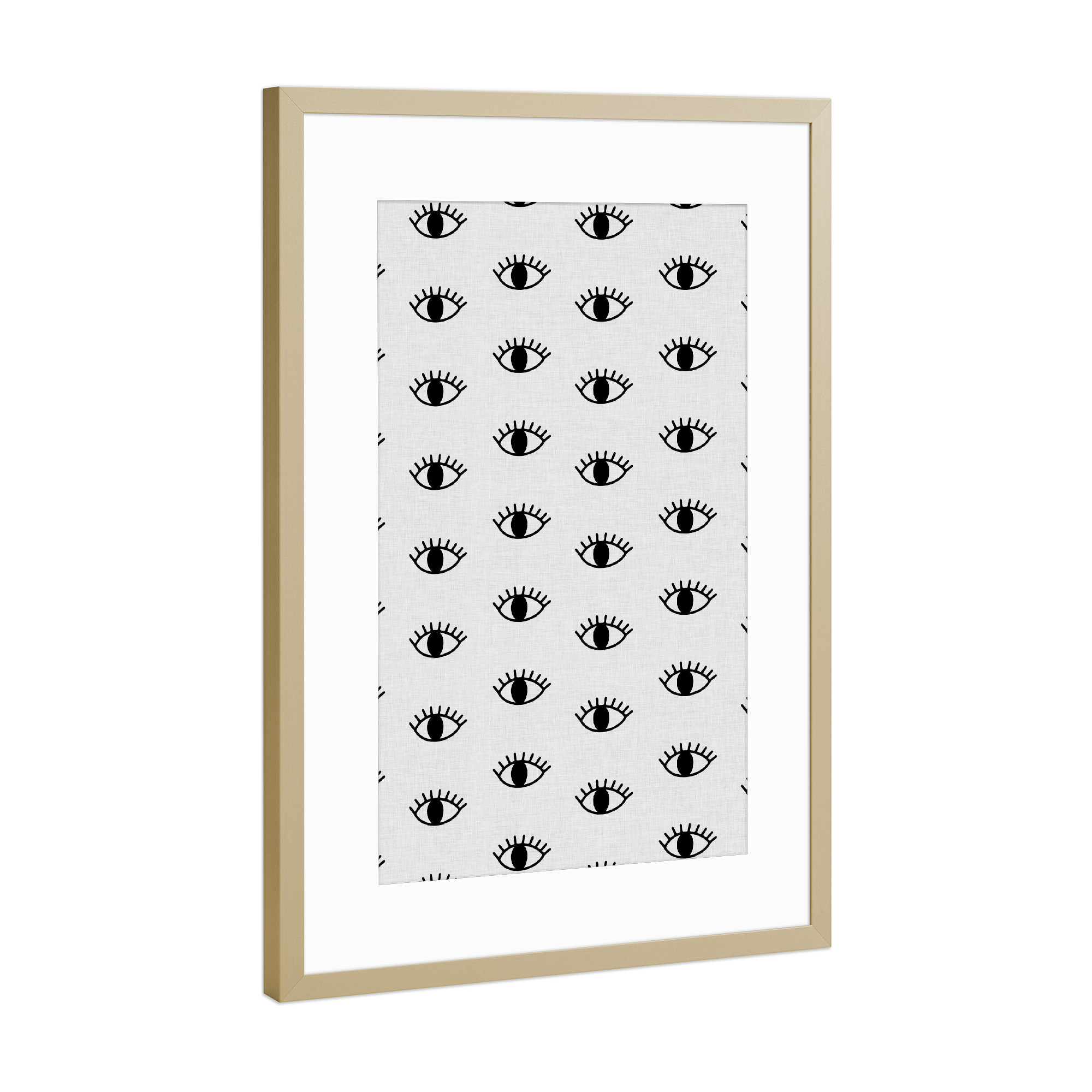 Poster mit Rahmen Gold "Eyes Open" artboxONE - Abstrakt