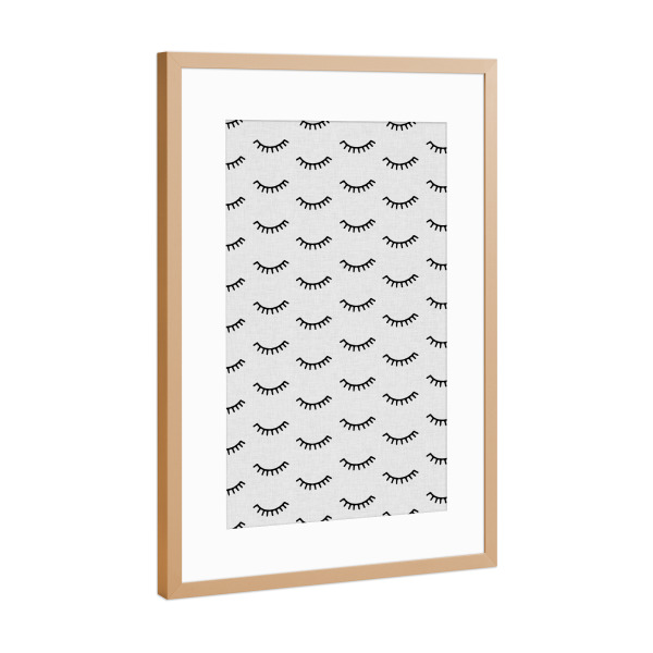 Poster mit Rahmen Kupfer "Eyes Close" artboxONE - Abstrakt