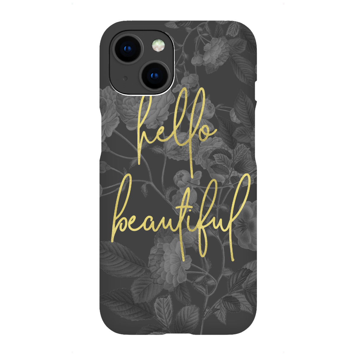 iPhone "Hello Beautiful Floral Gold Foil" Premium-Case Handyhülle artboxONE