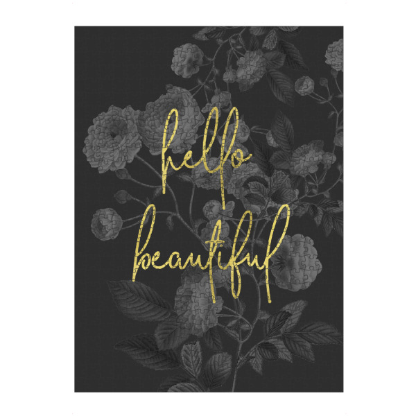 Puzzle Ravensburger "Hello Beautiful Floral Gold Foil" artboxONE - Typografie,Floral