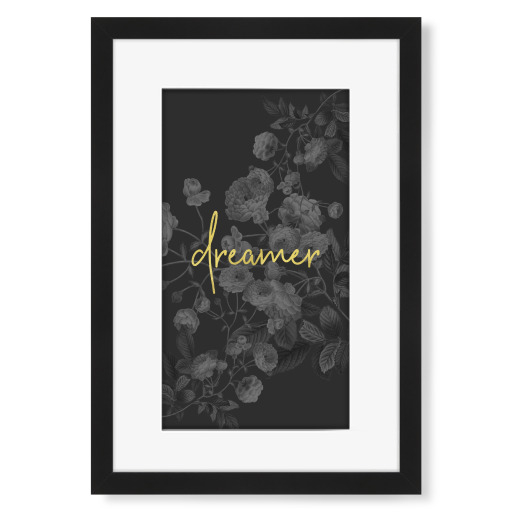 Gold Foil Dreamer Quote