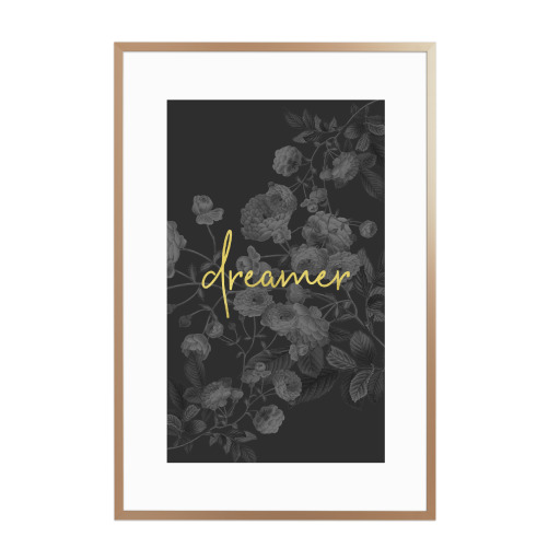 Gold Foil Dreamer Quote