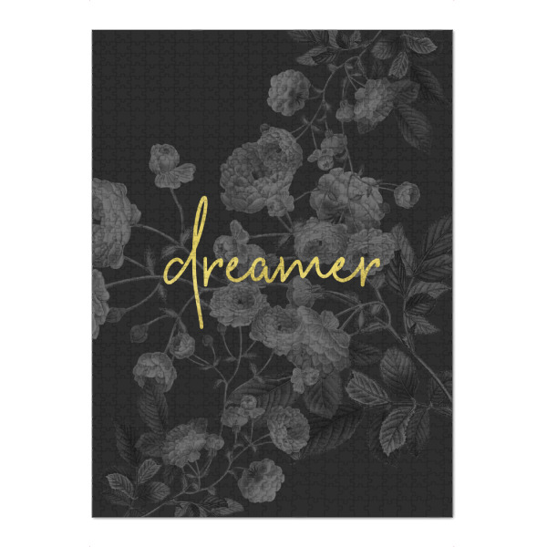 Puzzle Ravensburger "Gold Foil Dreamer Quote" artboxONE - Typografie,Floral