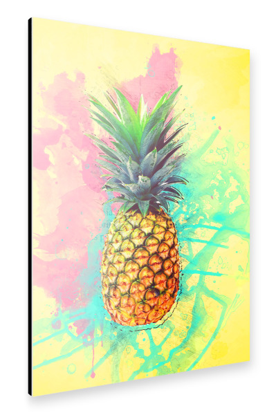 Alu-Dibond "Yellow Pineapple Artwork" 30x20 cm artboxONE
