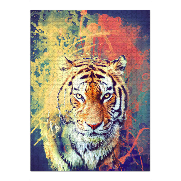 Puzzle Ravensburger "Tiger Artwork" artboxONE - Reise,Tiere,Männer