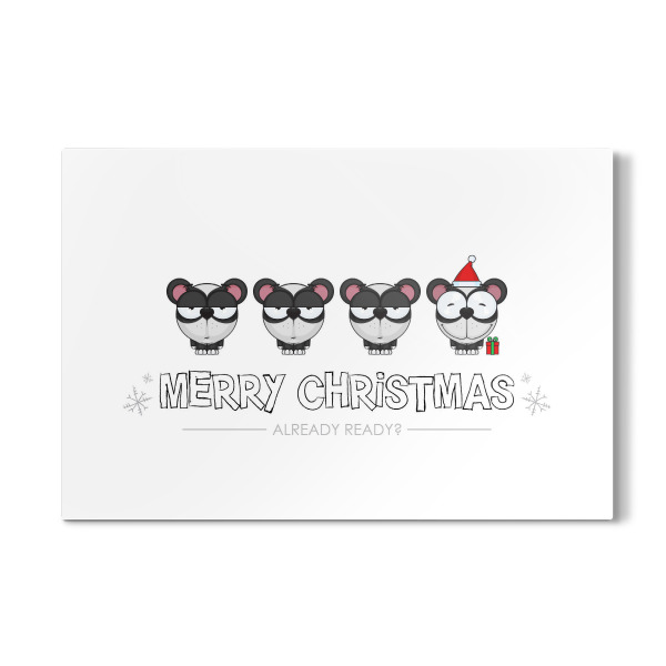 Galerie-Print "Pandas Ready for Christmas" 30x20 cm artboxONE