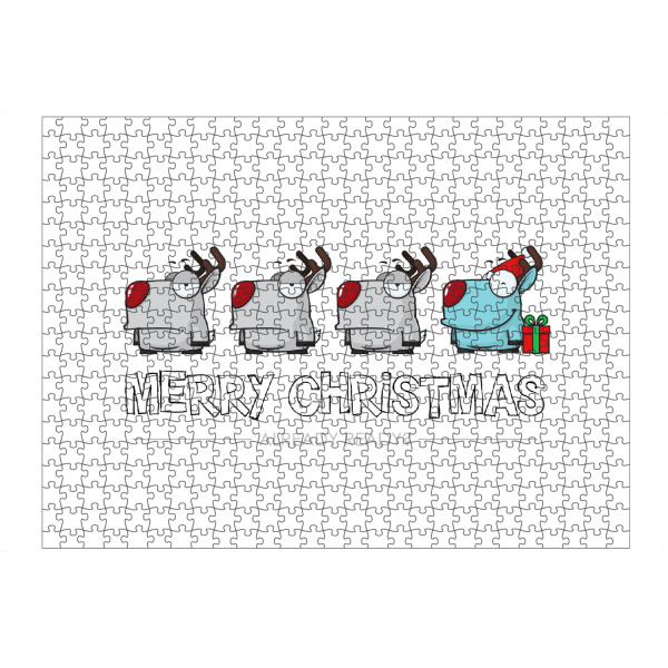 Puzzle Ravensburger "Deer Ready for Christmas" artboxONE - Für Kinder,Tiere,Comic,Weihnachten