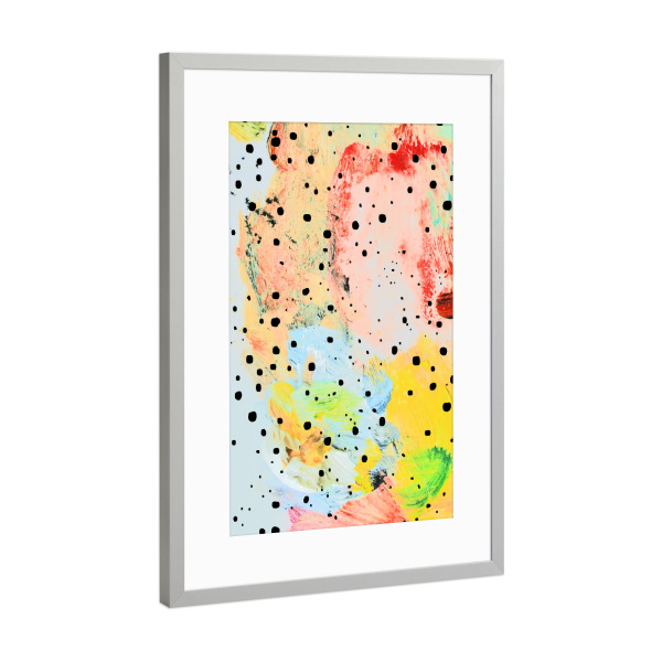 Poster mit Rahmen Silber "Feels" artboxONE - Abstrakt