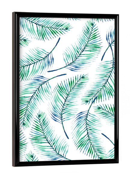 Poster mit schwarzem Rahmen "Palms 3" artboxONE - Natur,Floral
