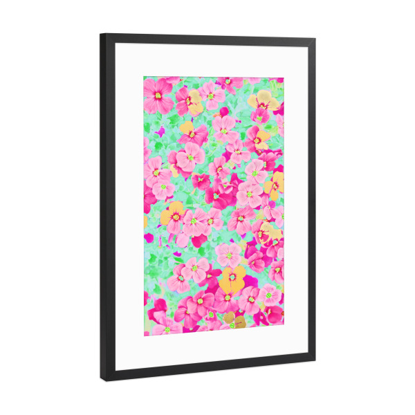 Poster mit Rahmen Schwarz (Metallic) "Oh Darling" artboxONE - Natur,Floral