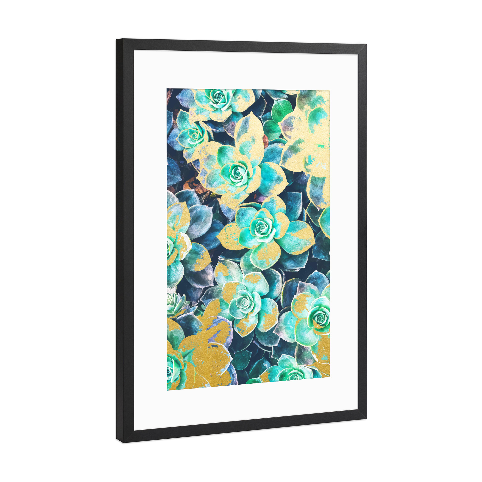 Poster mit Rahmen Schwarz (Metallic) "Nurture" artboxONE - Natur,Floral