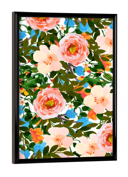 Poster mit schwarzem Rahmen "Rose Garden" artboxONE - Natur,Floral