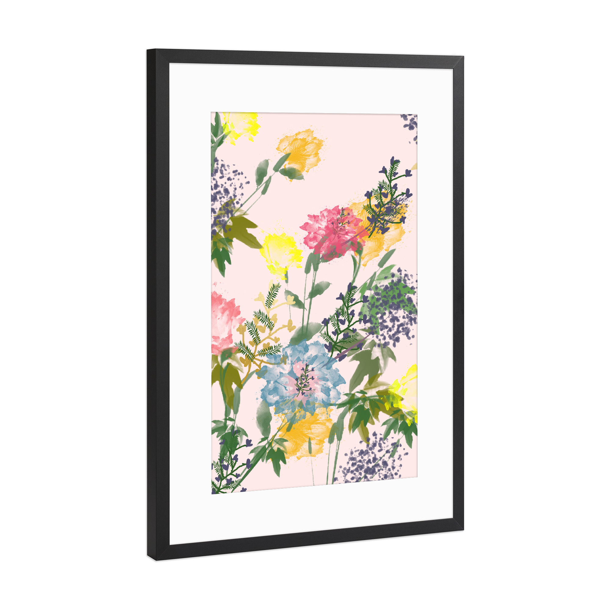 Poster mit Rahmen Schwarz (Metallic) "Vivacious" artboxONE - Natur,Floral