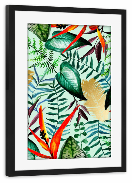Poster mit Rahmen schwarz "Paradise" artboxONE - Natur,Floral