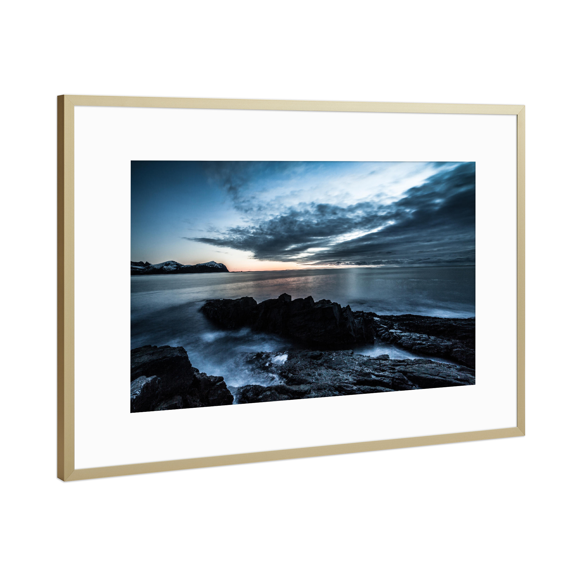 Poster mit Rahmen Gold "End of Day" artboxONE - Natur,Reise,Reise / Strand und Meer