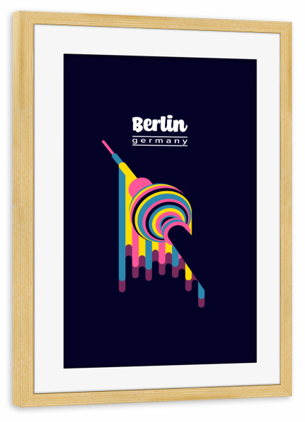 Poster mit Rahmen kiefer "Berlin - Germany" artboxONE - Städte,Städte / Berlin,Reise,Architektur