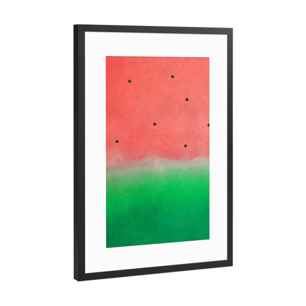 Poster mit Rahmen Schwarz (Metallic) "Watermelon Washout 2" artboxONE - Essen & Trinken,Essen & Trinken / Obst & Gemüse,Festivals
