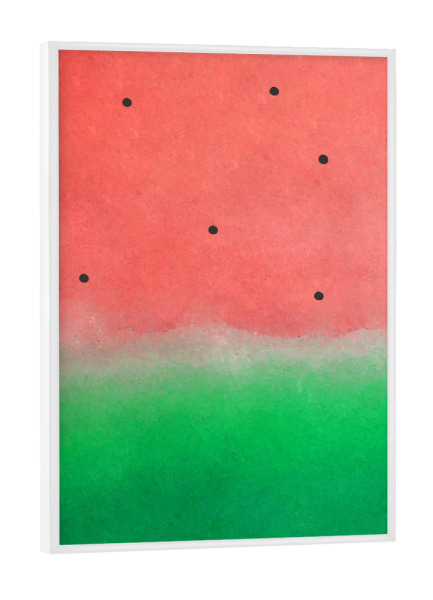 Poster mit weißem Rahmen "Watermelon Washout 2" artboxONE - Essen & Trinken,Essen & Trinken / Obst & Gemüse,Festivals