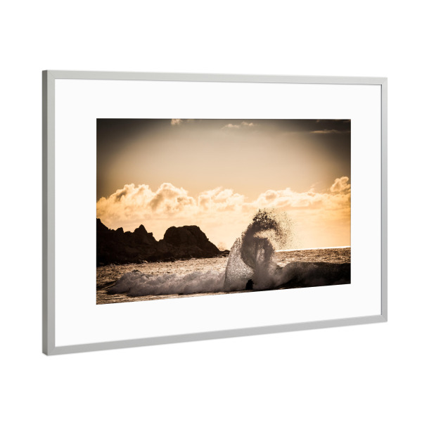 Poster mit Rahmen Silber "Wellentanz II" artboxONE - Natur,Reise,Reise / Länder