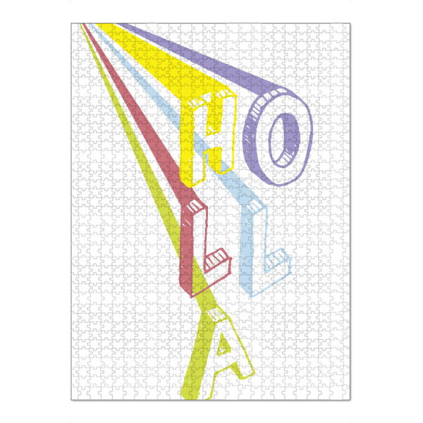 Puzzle Ravensburger "Holla" artboxONE - Typografie - Hola,Holla,Waldfee,Hopsa,Hallo,Hey,Eh - Bild hola
