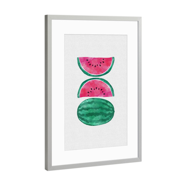 Poster mit Rahmen Silber "Watermelons" artboxONE - Essen & Trinken,Essen & Trinken / Obst & Gemüse,Festivals
