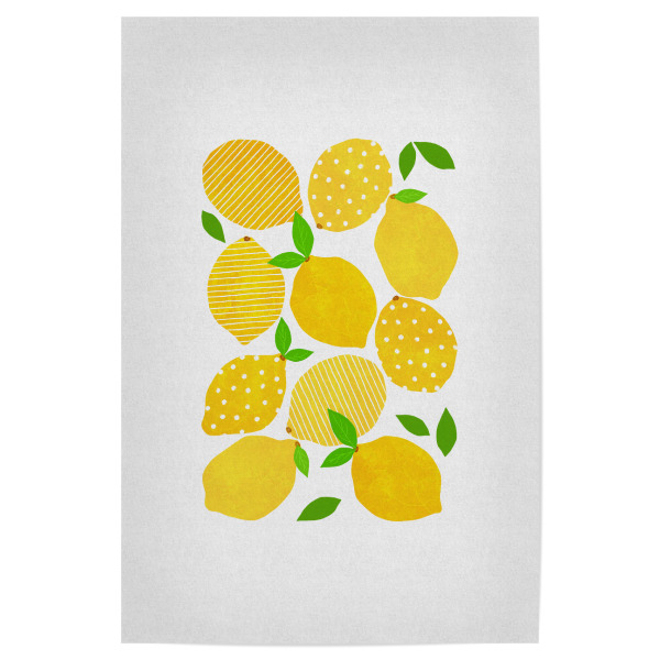 Poster 30x20 cm "Lemon Crowd" artboxONE - Essen & Trinken,Abstrakt,Essen & Trinken / Obst & Gemüse