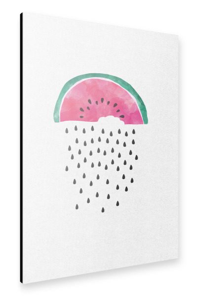 Alu-Dibond "Watermelon Rain 2" 30x20 cm artboxONE