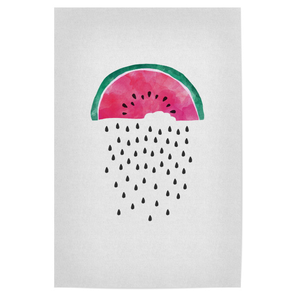Poster 30x20 cm "Watermelon Rain 2" artboxONE - Essen & Trinken,Essen & Trinken / Obst & Gemüse