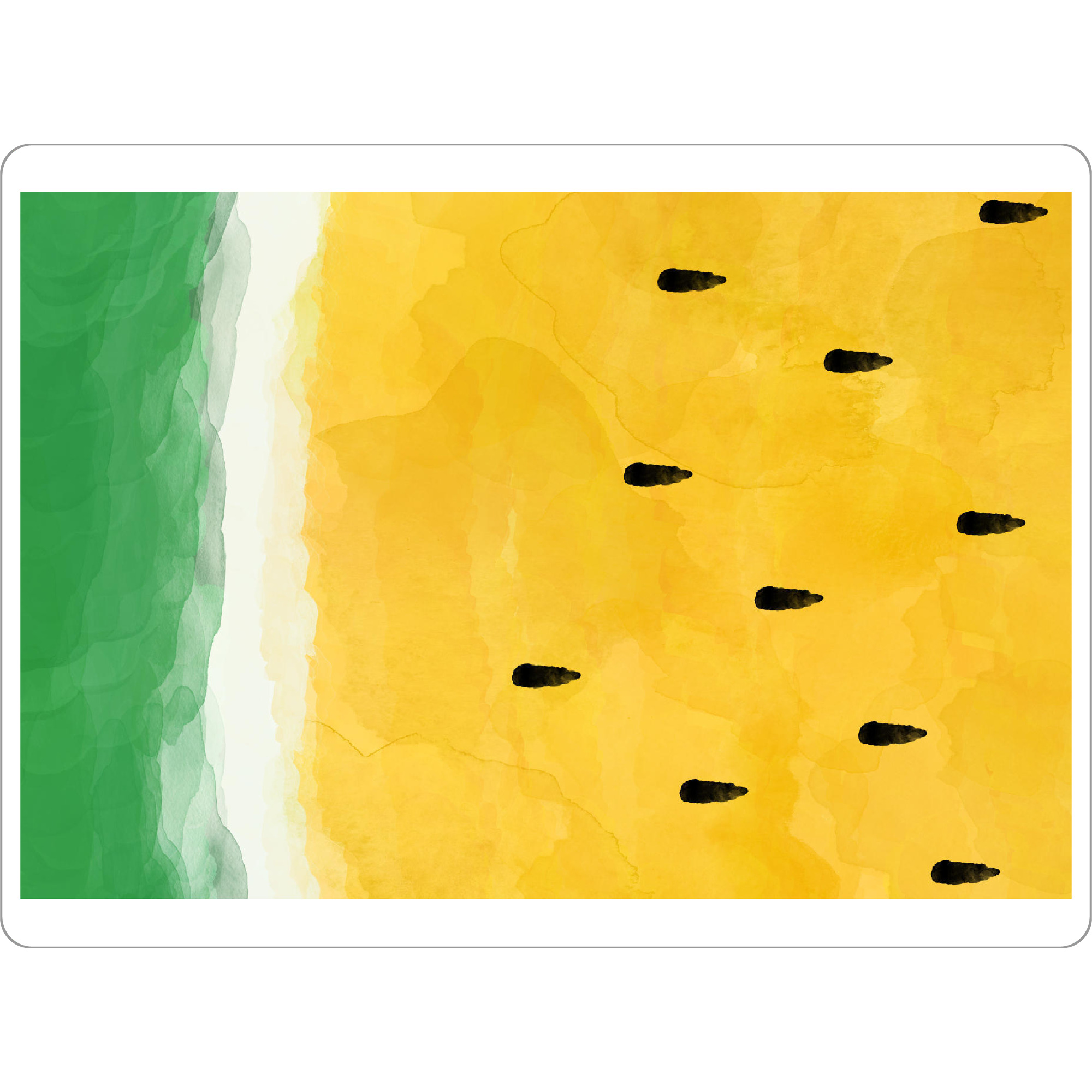 Tischset "Yellow Watermelon Abstract" artboxONE - Essen & Trinken,Abstrakt,Essen & Trinken / Obst & Gemüse