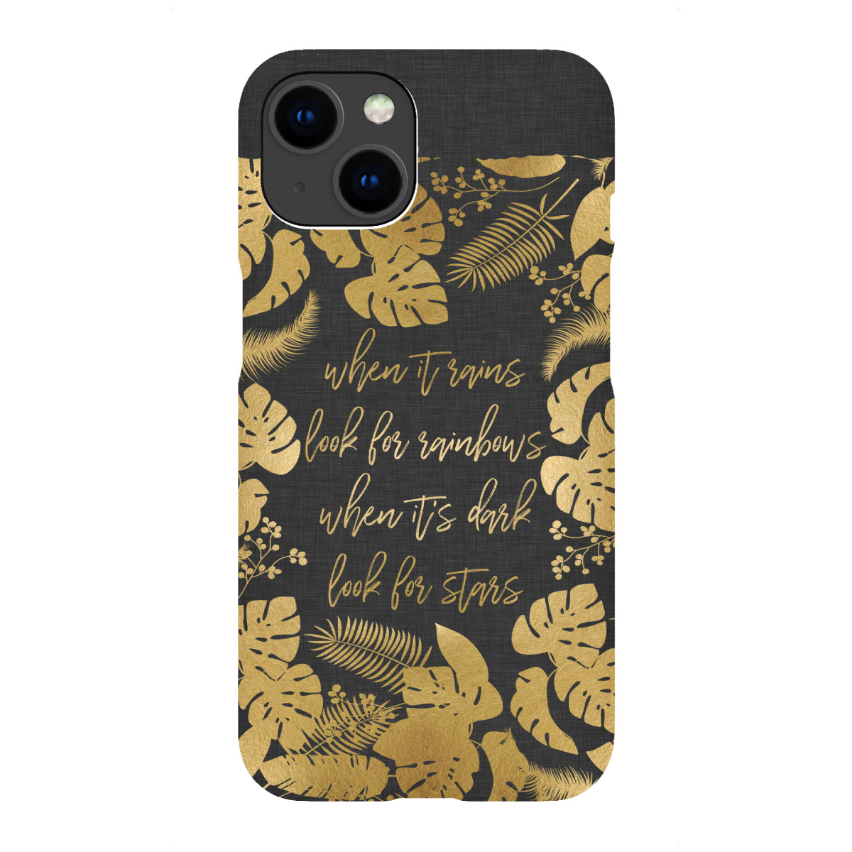 "When It Rains Look For Rainbows"für iPhone - Premium-Case Handyhülle artboxONE