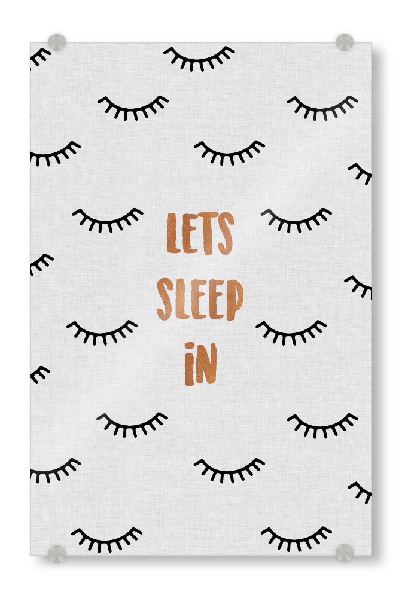 Acrylglasbild "Let's Sleep In" artboxONE - Typografie,Abstrakt