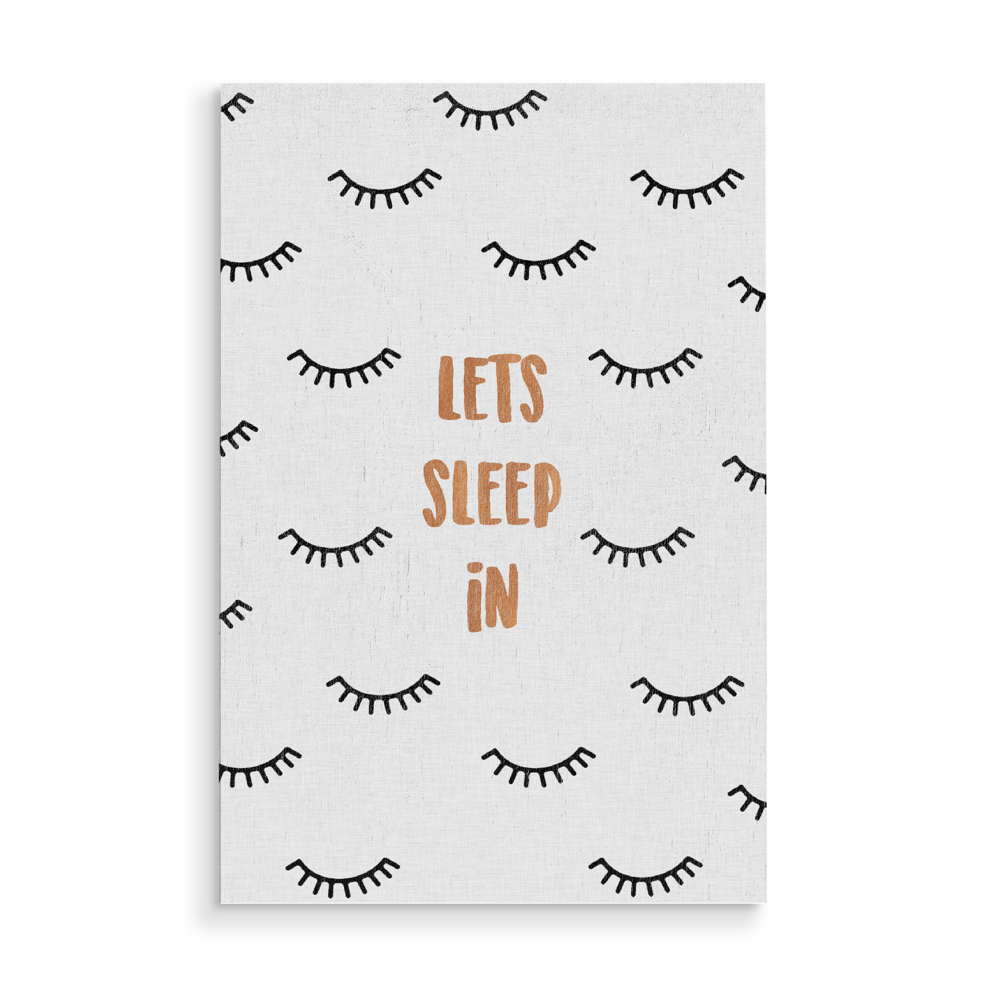 Holzbild "Let's Sleep In" artboxONE - Typografie,Abstrakt