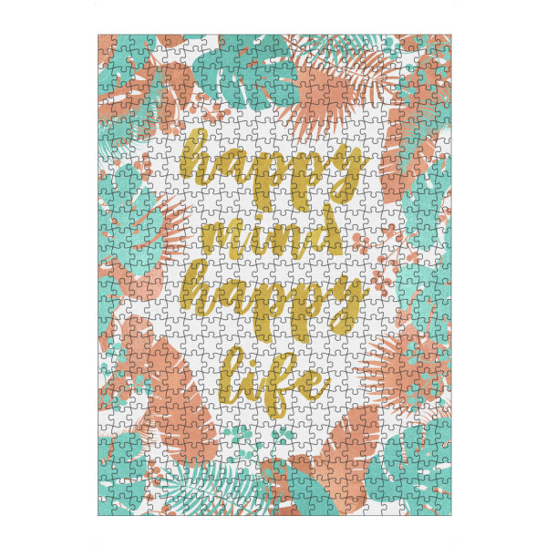 Puzzle Ravensburger "Happy Mind Happy Life" artboxONE - Typografie - Motivation - Bild motivation