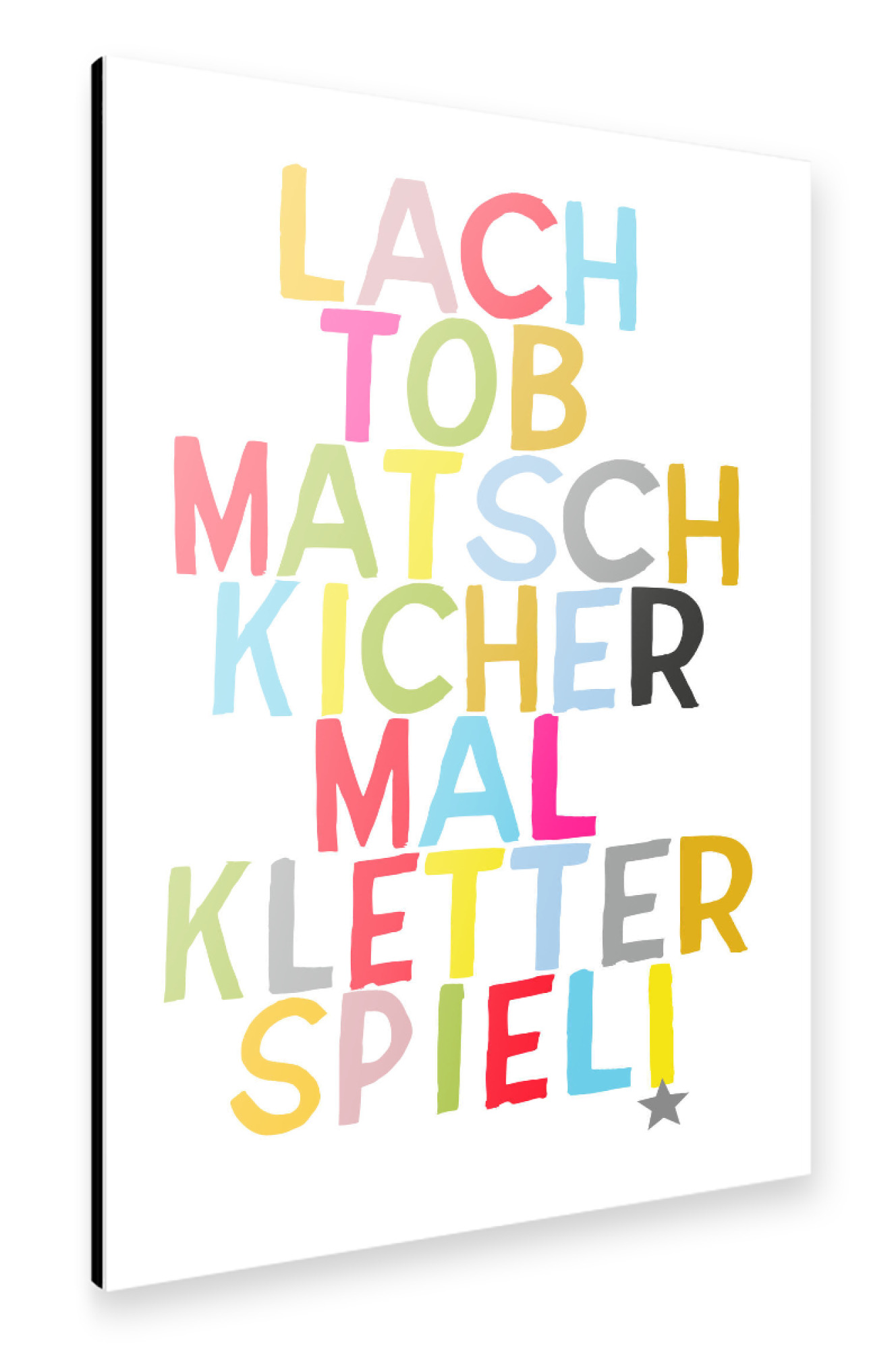 Alu-Dibond "Lach+Tob" 30x20 cm artboxONE