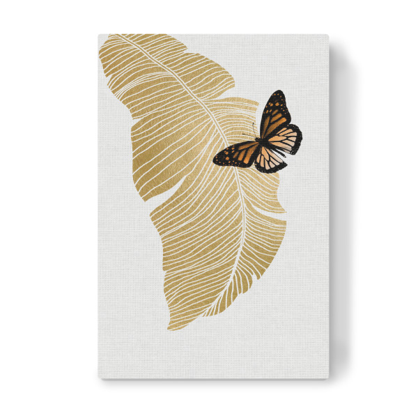 Leinwandbild "Butterfly & Palm" artboxONE - Floral,Tiere